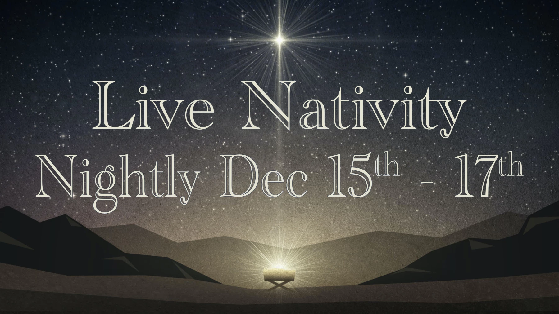 Live Drive- Thru Nativity: Nightly Dec 15th -17th @ Berean Bible Church